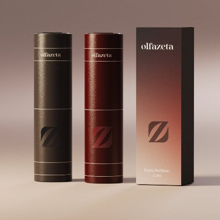 olfazeta Parfum Taschen Etui in Bordeuaux und Schwarz