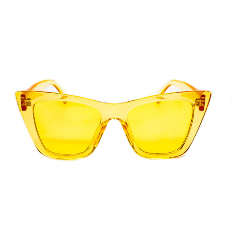 KL0064 - Sonnenbrille „SQUARE KETTY“ – SHINY YELLOW
