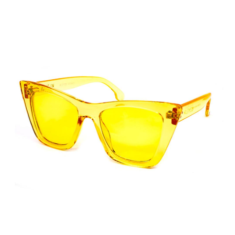 KL0064 - Sonnenbrille „SQUARE KETTY“ – SHINY YELLOW